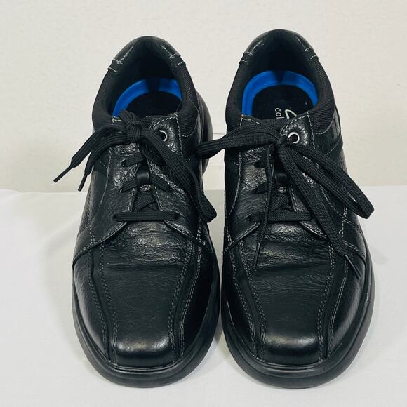 Clark’s Black Leather Loafers Men’s 10.5 Oxfords Cushioned Business Casual Shoes main image 12
